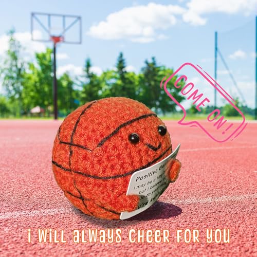 Mini Handmade Crochet Basketball，Christmas Stocking Stuffer Gift for Son or Son-in-Law from Mom and Dad, Cool Birthday, Graduation & Xmas Present for Son - color: Basketball3