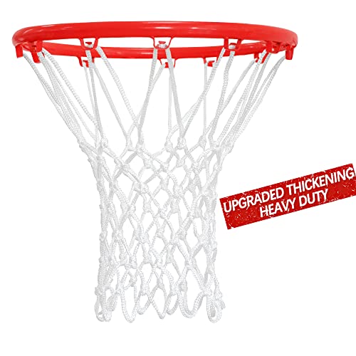 Basketball Net Outdoor, 2025 Upgrade All Weather Anti Whip Basketball Net Replacement -12 Loops - style: White