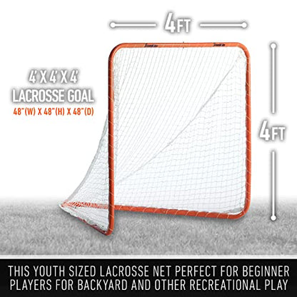 Franklin Sports Franklin Sports Backyard Lacrosse Goal - Kids + Adult Lacrosse Training Net - Lacrosse Training Equipment - Perfect for Youth + Adult Training - size: 48-Inch x48-Inch
