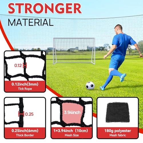 15x30ft Golf Net(4 Buttons, 10 Straps and 1 Rope), 10x10ft Soccer Net(Installation Rope Included), 7x7ft Golf Side Net(2 Park) - size: 10x10 feet