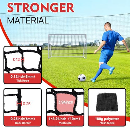 15x30ft Golf Net(4 Buttons, 10 Straps and 1 Rope), 10x10ft Soccer Net(Installation Rope Included), 7x7ft Golf Side Net(2 Park) - size: 10x10 feet