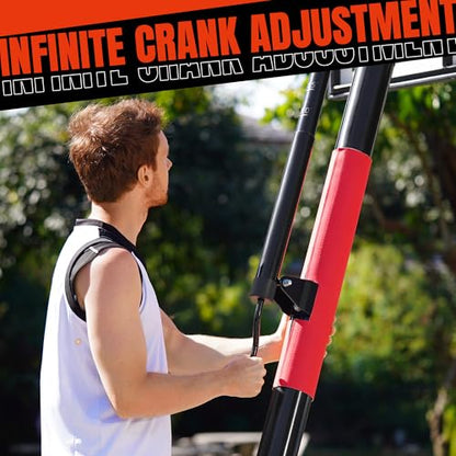 ACCU LEVEL Crank Lift Basketball Hoop Outdoor 7.5-10ft Adjustable Portable Basketball Goal for Youth and Adults 54" Angle Adjustable PC Backboard and Large Fillable Base - style: 50 inch Backboard