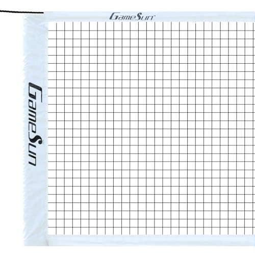 Professional Outdoor Volleyball & Badminton Combo Net - 32'x3' Heavy-Duty 21-Ply Polyester with Tarpaulin Tape & Top Cord - All Weather Court Replacement for Schools/Backyards - color: White
