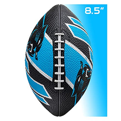 Franklin Sports NFL Team Footballs - Rubber Youth Mini Balls for All Teams - Kids 8.5" Football + Air Pump Sets - Official NFL Licensed - style: Carolina Panthers