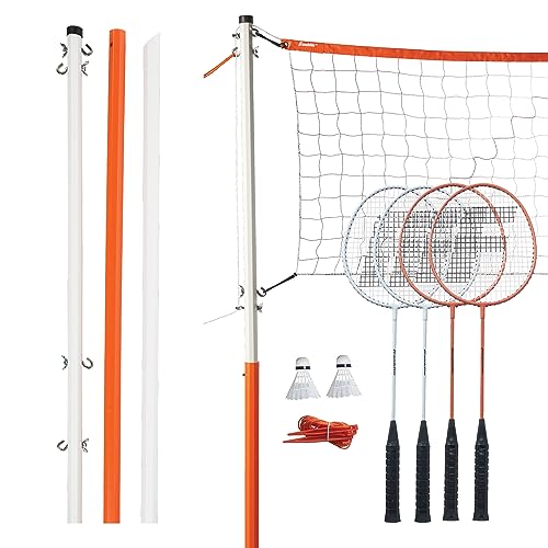Franklin Sports Badminton Net Sets - Outdoor Backyard + Beach Badminton Net + Equipment Set - (4) Rackets + (2) Birdies + Portable Net Included - Adults + Kids Set - style: Starter