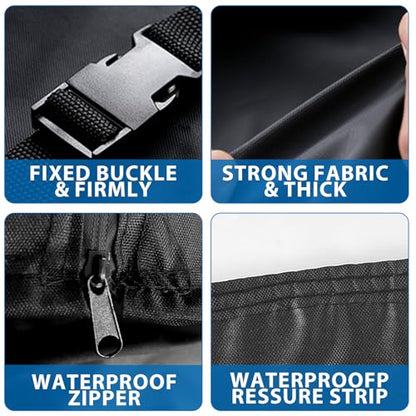 Ping Pong Table Cover Outdoor Waterproof, 600D Oxford Fabric Table Tennis Cover Indoor & Outdoor Fits Universal 9x5 FT Tables Folding & Flat Tables with Paddles Organize Bag