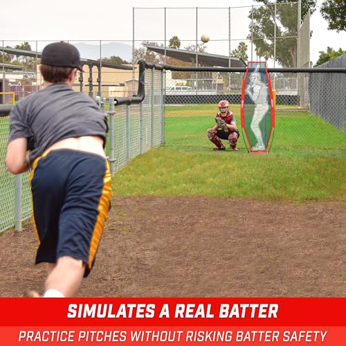 GoSports Baseball & Softball Xtraman Dummy Batter Pitching Training Mannequin - Practice Pitching Aid for Improved Accuracy and Safety - style: Baseball