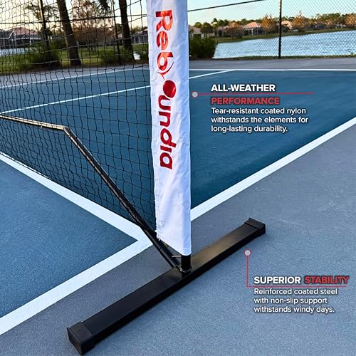 Portable Pickleball Net System - Official Regulation Size Pickle Ball Net for Outdoor and Indoor Use Durable and Lightweight Pickleball Nets for Competitive and Recreational Play