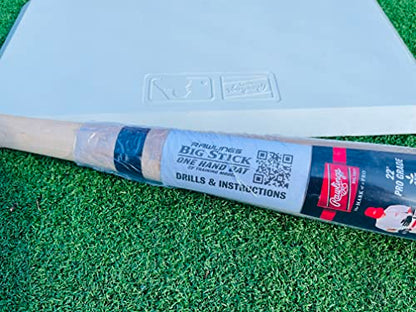 Rawlings | BIG STICK One Hand Training Bat | Baseball / Softball | 22” Pro Grade Ash