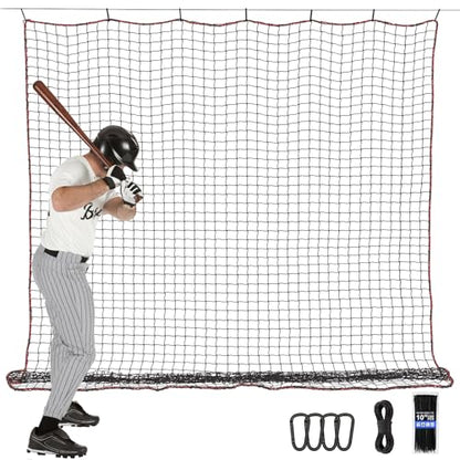 BaseGoal Baseball & Softball Backstop Nets, Heavy Duty Sports Practice Nets, Sports Netting Barrier,DIY Ball Net,Hitting Net for Baseball, Hockey, Soccer, LAX and More