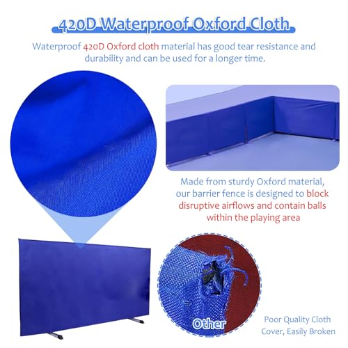 Table Tennis Surround Temporary Wall, Removable Training Fence. Table Tennis Court Surround Barrier - 420D Oxford Cloth Fence for Blocked Areas and Enhanced Play，（A） - color: A
