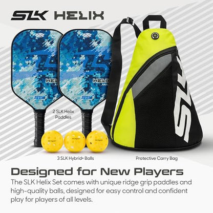 Selkirk Sport SLK Helix Pro Pickleball Paddle | Thermoformed Carbon Fiber Pickleball Paddles with Carbon Fiber & Fiberglass Hybrid Face | Unmatched Control - color: Camo Glitch | Bundle