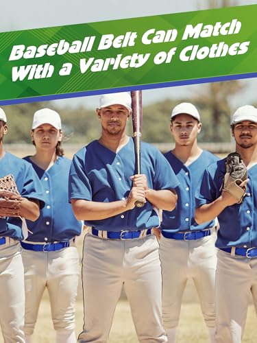 12 Pieces Baseball Belts Bulk Softball Belts Packs Leather Belt Adjustable Softball Belt Stretch Sports - color: Blue, size: Adult Size