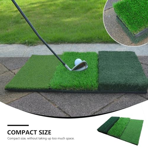 Ciieeo Portable Golf Practice Mat Foldable Long Short Grass Swing Hitting Mat Training Aid for Indoor Outdoor Use Beginner Golfers