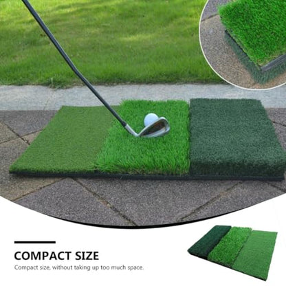 Ciieeo Portable Golf Practice Mat Foldable Long Short Grass Swing Hitting Mat Training Aid for Indoor Outdoor Use Beginner Golfers