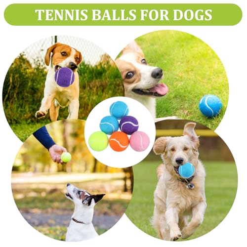20Pcs Small Tennis Balls for Dogs, 2 Inch Colorful Mini Tennis Balls 5 Colors Pet Puppy Ball for All 2 Inch Dog Ball Launchers