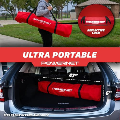 PowerNet Portable Volleyball Net for Backyard Training, Indoor Outdoor Volleyball Practice Equipment, Great for Hitting Serving Drills Small Scrimmage or 1 On 1 Game - size: 20-Foot