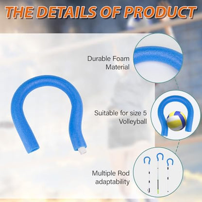 Volleyball Spike Trainer Foam Head Only for Volleyball Training Aids，Includes a Pair of Exercise Band Knee Pads Volleyball,Durable Lightweight Hitting Trainer Equipment for Serving(Foam Head Only)