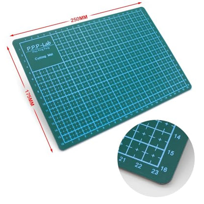 Table Tennis Racket DIY Tools Kit Table Tennis Rubber Cutting Knife Set Acrylic Roller Cutting Mat 5PCS Spare Blades