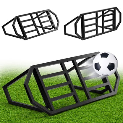 Soccer Rebounder Board, Soccer Wall Rebounder with 2 Angles, Portable Soccer Passing Board with Ground Nails, Soccer Training Equipment for Passing & Shooting Practice