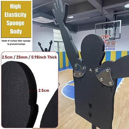 LXLZYXSF Basketball Shooting Trainer Free Standing Defender Mannequin, Adjustable Arms & Height Dummy, Portable Dribbling Practice Aid, Gifts for Husband/Son (Size : 165-240cm(64.9-94.4 inch)) - size: 165-240cm(64.9-94.4 inch)