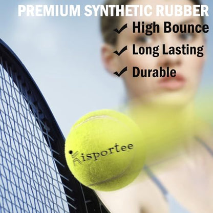 Tennis Balls, 12 Pack Advanced Tennis Ball Practice Balls, Tennis Balls for Dog, Come with Mesh Bag for Transport, Good for Beginner Training Tennis Ball