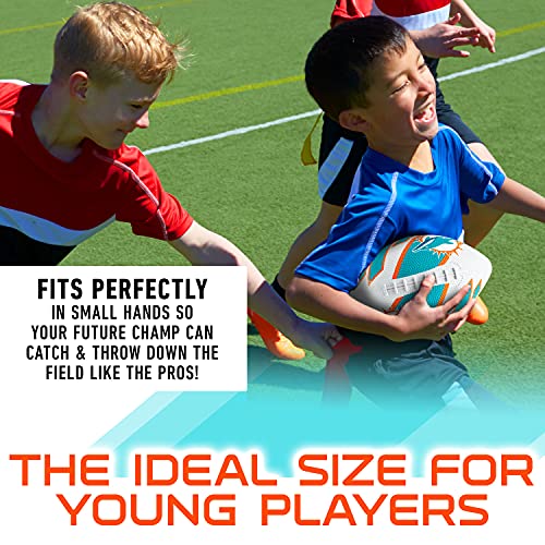 Franklin Sports NFL Team Footballs - Rubber Youth Mini Balls for All Teams - Kids 8.5" Football + Air Pump Sets - Official NFL Licensed - style: Miami Dolphins