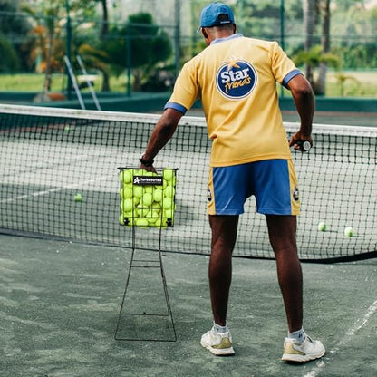 Tennis Ball Hopper, Portable Pickleball Ball Basket for Pickup, Storage & Training (Large)