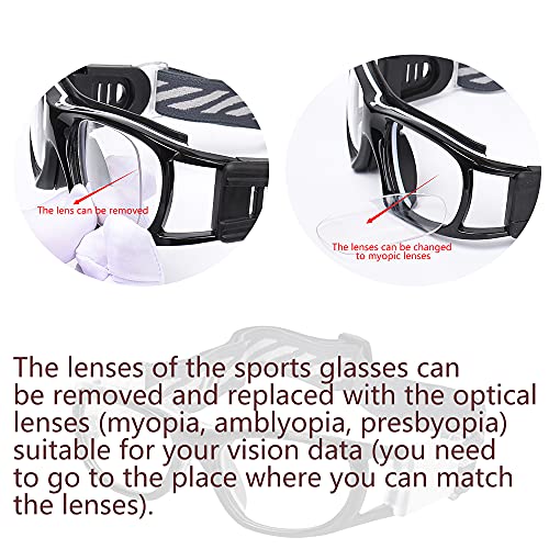 ''N/A'' Kids Sports Glasses Basketball Football Safe Training Goggles Anti Fog 7-12