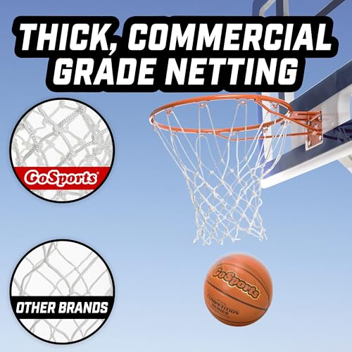 GoSports Regulation 18" Steel Basketball Rim - Choose from Fixed or Breakaway - Use for Replacement or Garage Mount