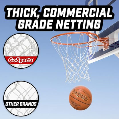 GoSports Regulation 18" Steel Basketball Rim - Choose from Fixed or Breakaway - Use for Replacement or Garage Mount