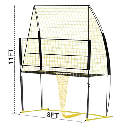 Volleyball Training Net Equipment System，Volleyball Practice Net of Adjustable Height, Good Stability, Easy Assembly & Storage, Indoor and Outdoor Use