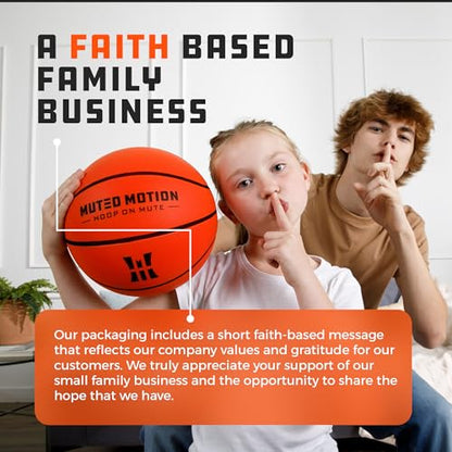 Silent Basketball Size 7 (29.5”) – Next-Gen Foam Indoor Basketball w/Advanced Durability, Deep Grooves & High Bounce | Airless Training Foam Ball | Soft & Quiet for Pros, Kids & Toddlers