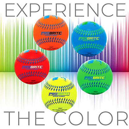 Franklin Sports - Pro Brite - Neon Rubber Teeball - MLB - Youth Tball - Baseball + Softball - Indoor & Outdoor Use - style: 6 pack