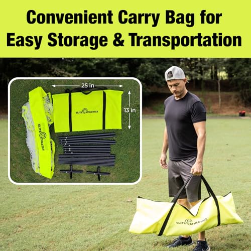 7x7 Baseball & Softball Practice, Hitting, & Pitching Net with Bow Frame, Carry Case and Strike Zone, Ultimate Training Net