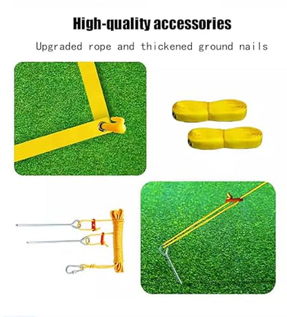 Portable Outdoor Volleyball Net System - Sag-Resistant Design, Complete with Poles, Volleyball, Pump & Carrying Case - Ideal for Beach & Grass Play.