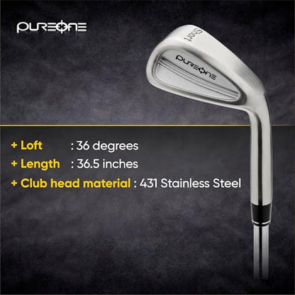 PureGrip™ Golf Training Aid Club – Right-Handed Swing Trainer with Small Club Head and Molded Grip for Consistency and Accuracy – Improve Muscle Memory, Grip Position, and Swing Tempo