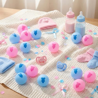 Skylety 24 Pcs Table Tennis Balls Bulk Gender Reveal Baby Shower Swing Shaking Balls Interactive Beer Game Party Favor for Adult Novelty Twerk Game Playing Decoration for Women Men