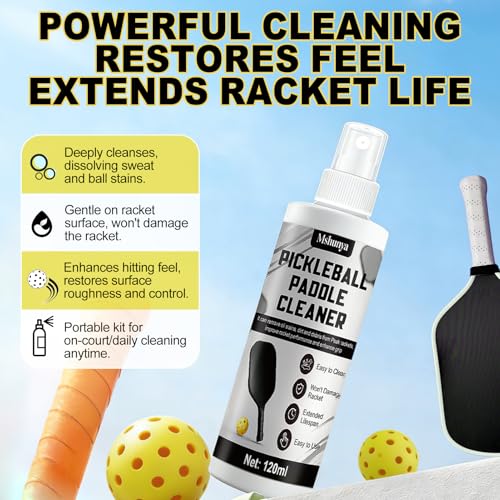 4.06 Oz Pickleball Paddle Cleaner, 5 * 7 * 1 Cm Pickleball Paddle Eraser, Includes a Towel to Remove Dirt and Sweat, Restoring the Shine to Your Racket's Surface. Suitable for All Rackets