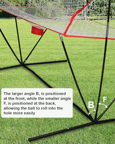 Portable Tennis & Pickleball Recovery System Net, 6 x 7ft Portable Polyester Mesh and Fiberglass Frame, Ball Recycling Net for Tennis Ball Machine, Collapsible Pickleball Trainer for Indoor/Outdoor