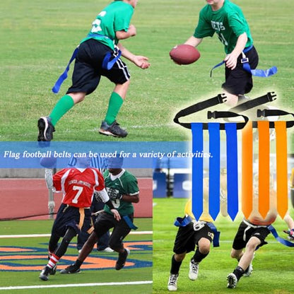 Flag Football Belts, 6/14 Players Game Kit with flags for Youth and Adults Indoor & Outdoor Training Equipment