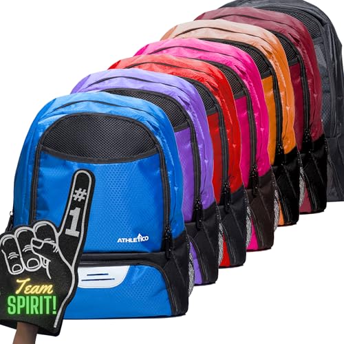 Athletico Youth Soccer Bag - Soccer Backpack & Bags for Basketball, Volleyball & Football | Includes Separate Cleat and Ball Compartment - color: Pink