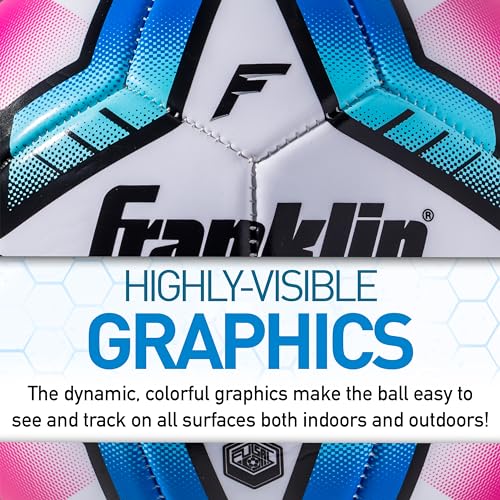 Franklin Sports Futsal Ball - Official Size Futsal Soccer Ball - Indoor and Outdoor - Size 3 Junior and Size 4 Official - size: 3, style: 1 Inflated Ball