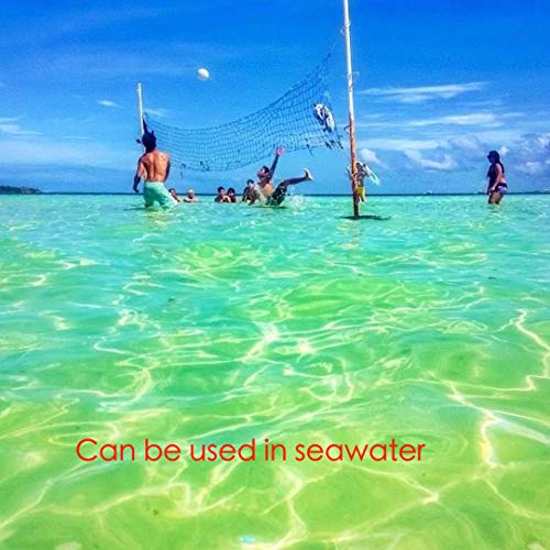 Professional Volleyball Net Outdoor Heavy Duty, All Weather Enhanced with Aircraft Steel Cable, Regulation 32x3FT Replacement Net for Backyard Beach Pool Indoor