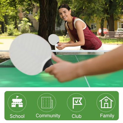 Junkin 12 Pcs Table Tennis Paddle Set Professional Rackets Set Portable Composite Rubber Table Tennis Racquets with 12 Balls for Indoor Outdoor