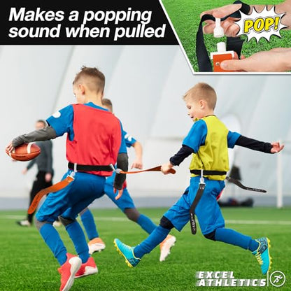 Adjustable Flag Football Set Youth, Kids & Adult with 14 Belts & 28 Flags