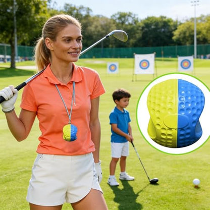 Golf Swing Training Aid | Between Arms Correcting Practice Tools - Golf Swing Training Aid Ball | for Men Women Golfers Backyard Course Driving Range Office Gym Indoor Outdoor