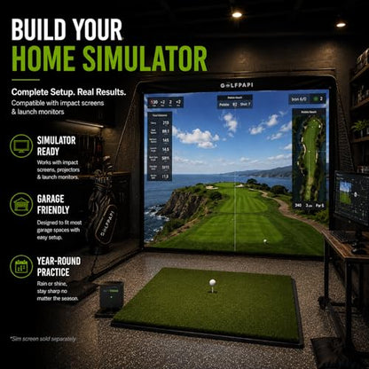 Golf Practice Net – Compact Golf Hitting Net with Steel Frame and Side Net Protection – Indoor & Outdoor Golf Training Net for Backyard, Garage, or Simulator Use 7.5 & 10 ft - size: 7.5 Feet Wide