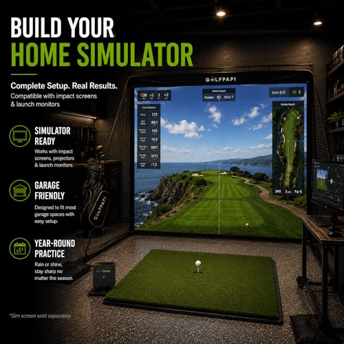 Golf Practice Net – Compact Golf Hitting Net with Steel Frame and Side Net Protection – Indoor & Outdoor Golf Training Net for Backyard, Garage, or Simulator Use 7.5 & 10 ft - size: 10 Feet Wide