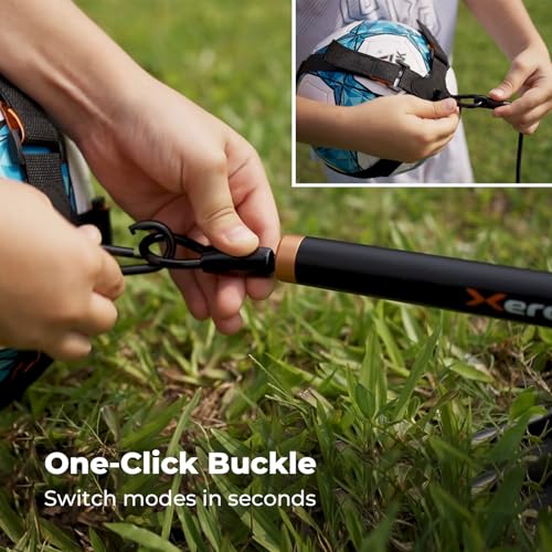 3 in 1 Soccer Training Aid, Inground Soccer Kick Touch Trainer, Hands Free Soccer Kick Trainer and Handle Soccer Kick Trainer for Kids(Fits Ball Size 4 and 5)
